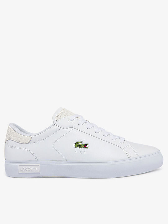 Lacoste Powercourt 1121 1 Sma Ανδρικά Sneakers Λευκά