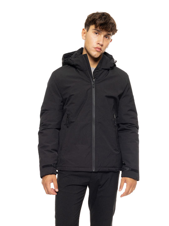 Biston Herren Winter Jacke Lässig Schwarz