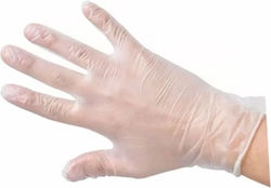 HOMie Γάντια Βινυλίου Χωρίς Πούδρα σε Διάφανο Χρώμα 100τμχ