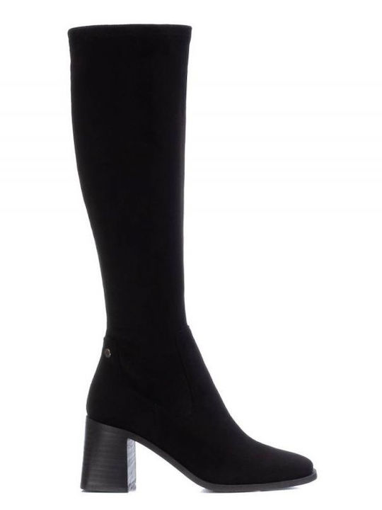 Xti Suede Women's Boots with Zipper Black