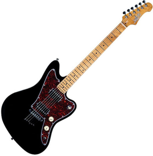 Jet Guitars Ηλεκτρική Κιθάρα με HH Διάταξη Μαγνητών Μαύρη