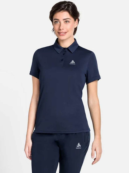 Odlo Women's Polo Shirt Short Sleeve Navy Blue