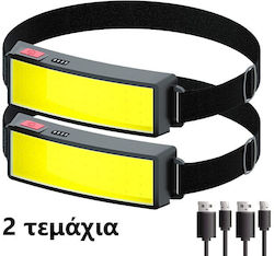Ideahellas Waterproof Rechargeable Headlamp LED 1600lm 2pcs