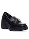 Parex Leather Black Heels