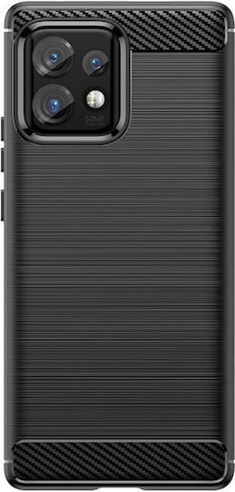 Hurtel Carbon Back Cover Silicone Black (Motorola Edge 40 Pro)