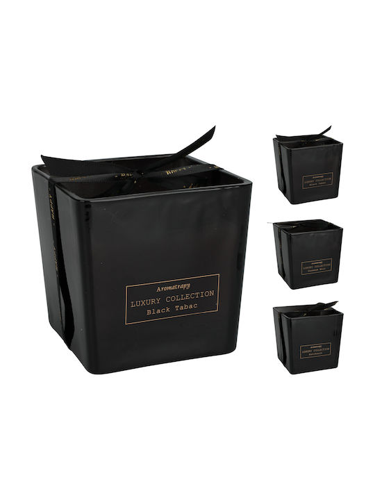 Scented Candle Jar Black 10x10cm 1pcs