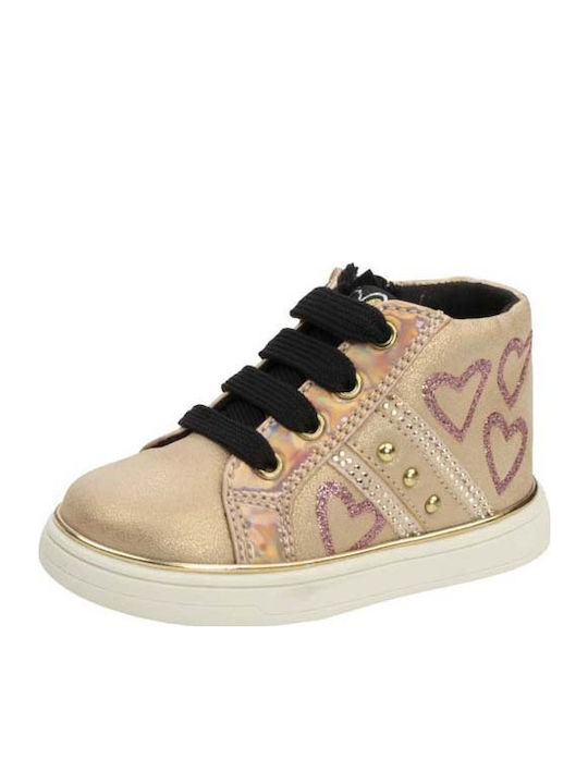 Kids Boots with Laces Pink