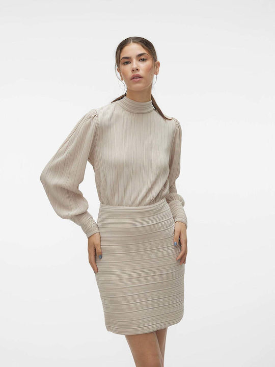 Vero Moda Mini Kleid Beige