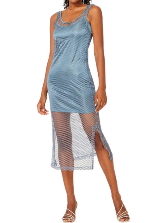 Sommer Midi Abendkleid Grau