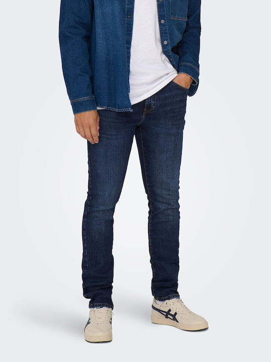 Only & Sons Herren Jeanshose in Slim Fit Blau