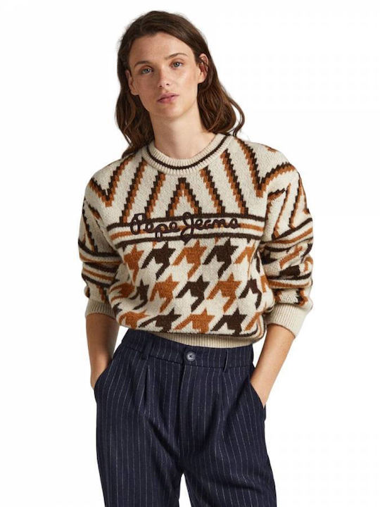 E1 Drop 3a Deanna Women's Long Sleeve Beige Sweater