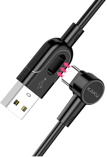 Kakusiga USB 2.0 Кабел USB-C Мъжки - USB-A Черен 1м KSC-374/BLACK/TC