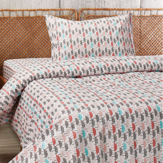 Whitegg Sheet Set Single Cotton 160x260cm 3pcs