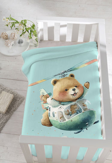 Piel SA Blanket Spanish Cot Velvet Green 110x140cm