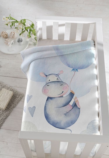 Piel SA Blanket Spanish Nursery Swaddling Blankets Velvet Blue Grey Blue 80x110cm