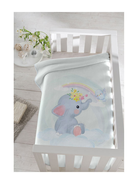 Piel SA Blanket Spanish Nursery Swaddling Blankets Velvet Blue 80x110cm