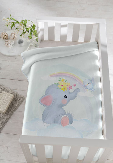 Piel SA Blanket Spanish Nursery Swaddling Blankets Velvet Blue 80x110cm