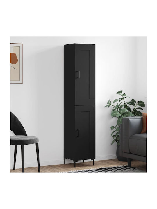 Cabinet pardoseală Negru 34.5x34x180cm