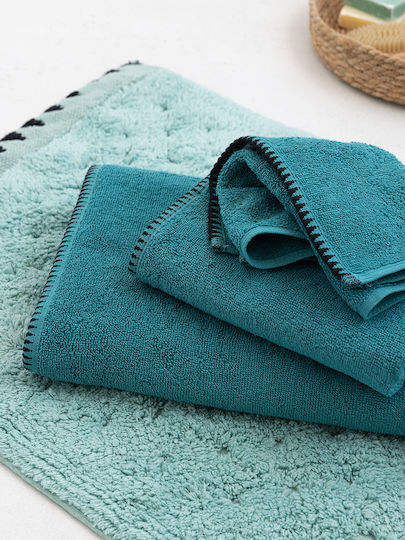 Palamaiki Facecloth Brooklyn 50x90cm Petrol Weight 500gr/m²