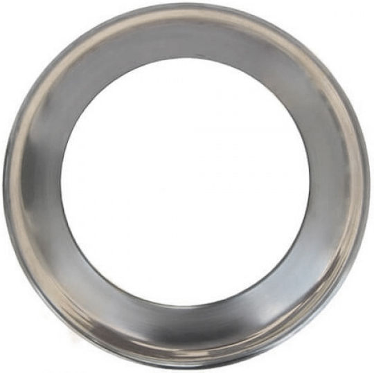 Inox Shell Rosettenkragen Rauchrohr Inox 120mm Silber