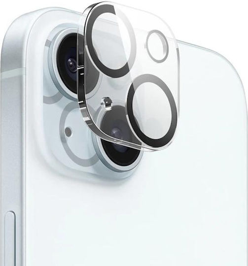 Crong Lens Shield Προστασία Κάμερας Tempered Glass Διάφανο για το iPhone 15, iPhone 15 Plus