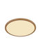 Globo Lighting Sapana Ceiling Mount Light Bathroom 29.4cm Brown with Integrated LED