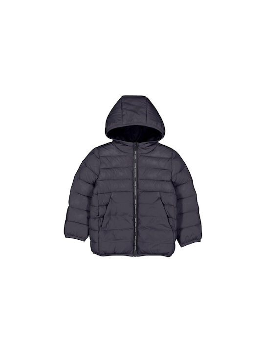 Mayoral Quilted Coat Gray with Ηood