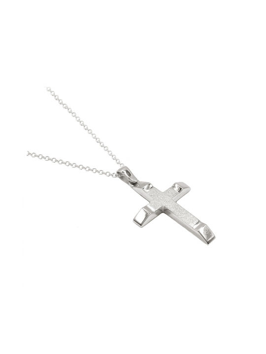 Art d or White Gold Cross 14K with Chain