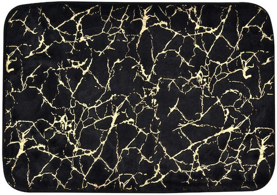 Ankor Πατάκι Μπάνιου Marble Effect 826032 Μαύρο 50x80εκ.