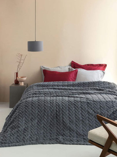 Palamaiki Alexa Decke Sherpa Einzeln 160x220cm Grau