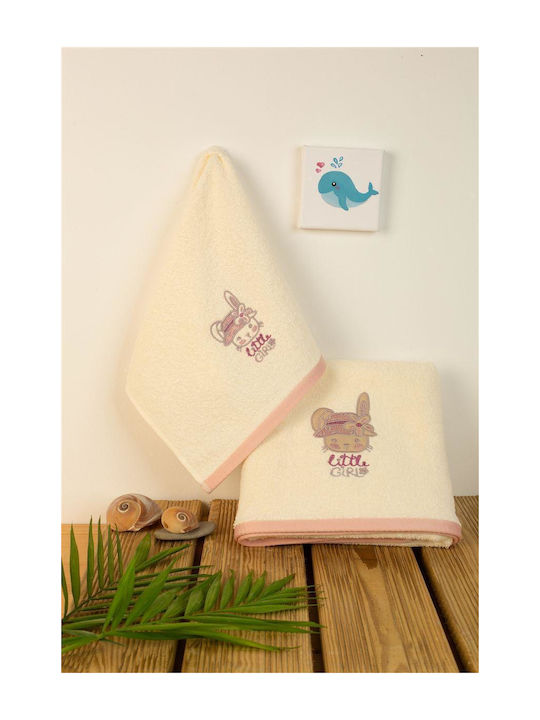 Dimcol Set of baby towels 2pcs Ecru