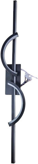 H12 Modern Wall Lamp with Integrated LED and Warm White Light Black 11x11x12cm