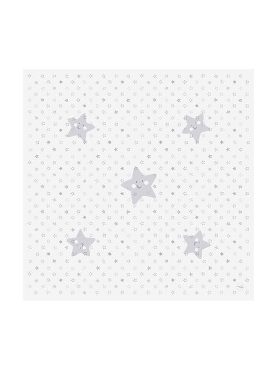 Ceba Baby Less Mess Παιδικό Χαλί Αστέρια Grey Stars 120x120cm