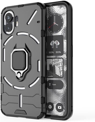 Hybride Umschlag Rückseite Schwarz (Nothing Phone 2)