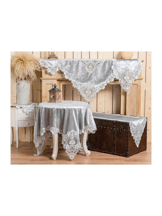 Liolios Home Față de masă Set 5buc Gri 128x128cm