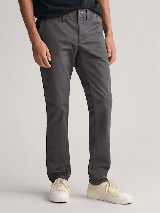 Gant Men's Trousers Charcoal