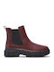 Greyfield Mid Leather Women's Chelsea Boots Burgundy