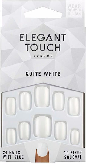 Elegant Touch Tipps für falsche Nägel in Weiß Farbe 24Stück 6400753