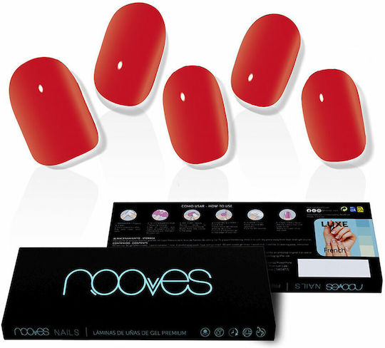 NOOVES Tipsuri Unghii False Roșii Culoare Full Face 20 Bucăți