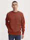 Solid Herren Sweatshirt Orange