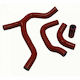 KSX Car Silicone Hose Set Water for Mercedes-Benz R Scania R Red