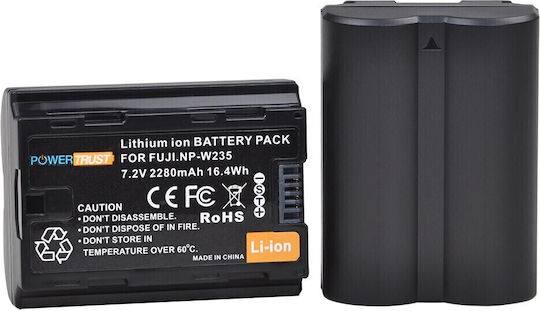 PowerTrust Батерия за фотоапарат NP-W235 2280mAh Съвместима с Fujifilm