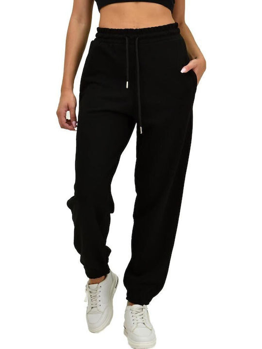 Παντελόνι Φόρμας με Λάστιχο Μαύρο