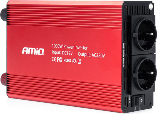 AMiO Car Inverter 1000W for 12V DC