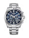 Citizen Men's Watch 44mm Chronograph Battery with Silver Metal Bracelet