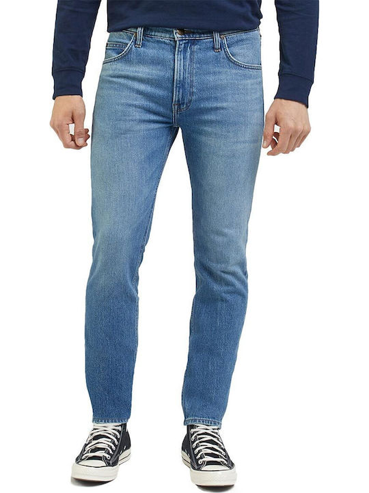 Ανδρικό Παντελόνι Τζιν με Slim Straight Εφαρμογή Μπλε