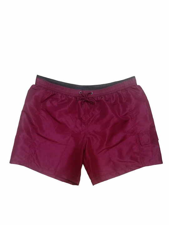 Speedy Shark Men's Monochrome Swimwear Bordeaux - Bordeaux