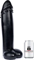 Τεράστιο Ομοίωμα Πέους με Κουκκίδες Hunglock Selkie 31 x 8,5 cm Huge Dildo with Ribs - Μαύρο