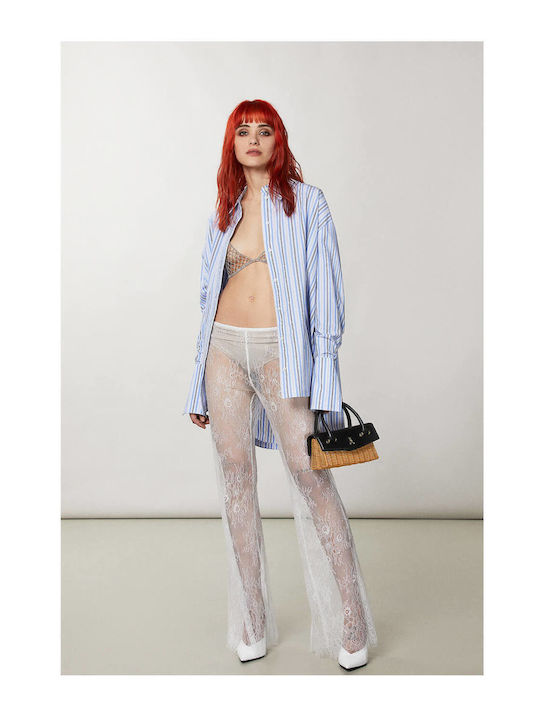 Patrizia Pepe Women's Fabric Palazzo Pants White