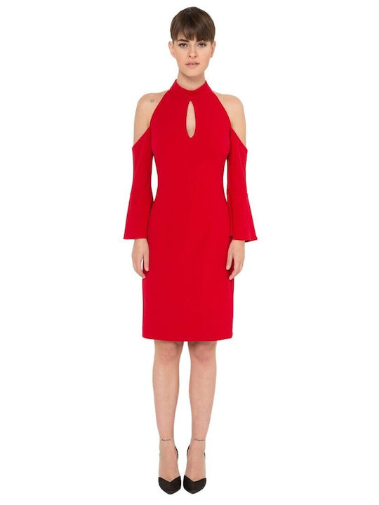 Matis Fashion Καλοκαιρινό Mini Φόρεμα Κόκκινο